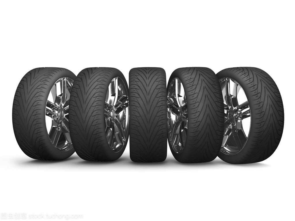 輪子的車。汽車輪胎