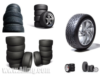 汽車輪胎高清圖片 設計中的動力與質感